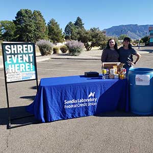 SLFCU Employees at the Shred Your Documents For A Cause event