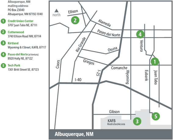Albuquerque Branches Map